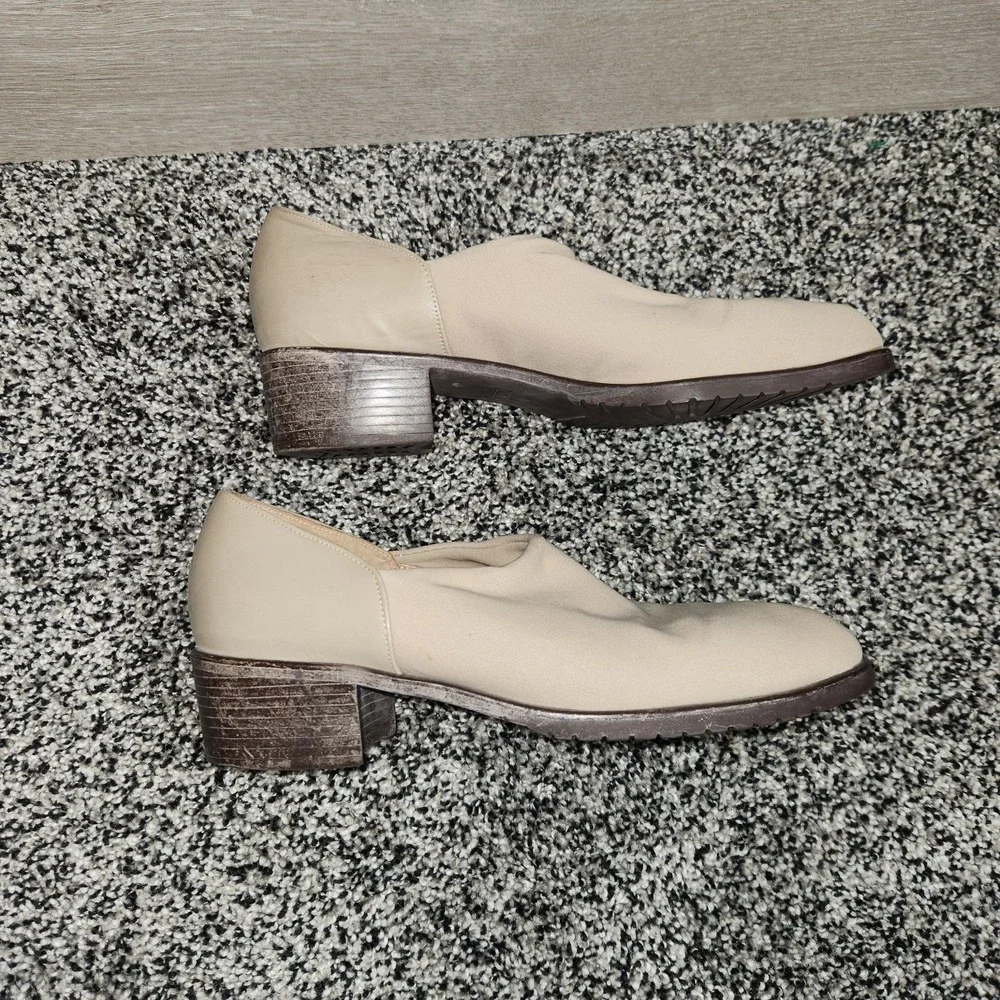 MUNRO American Cream Tan Stretch Fabric Shock-Absorbing Pump Comfort Women's 7 M